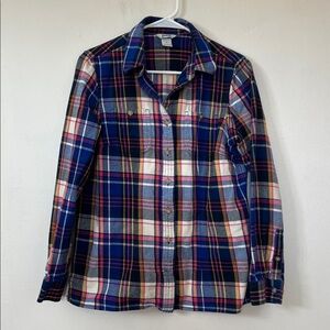Duluth Trading Co Women's Multicolor Plaid Button Down Shirt